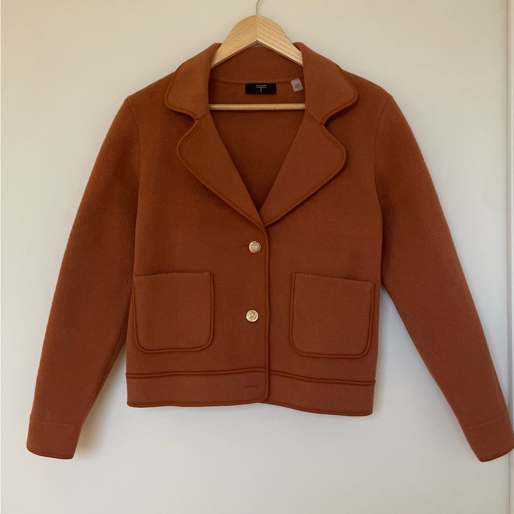 Tahari Rust Button-Front Blazer - image 1